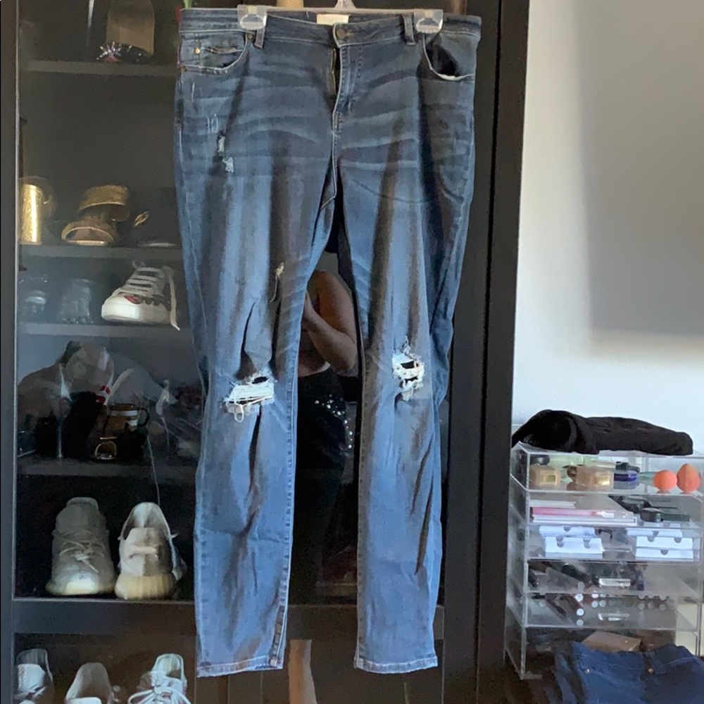 Plus size denim jeans